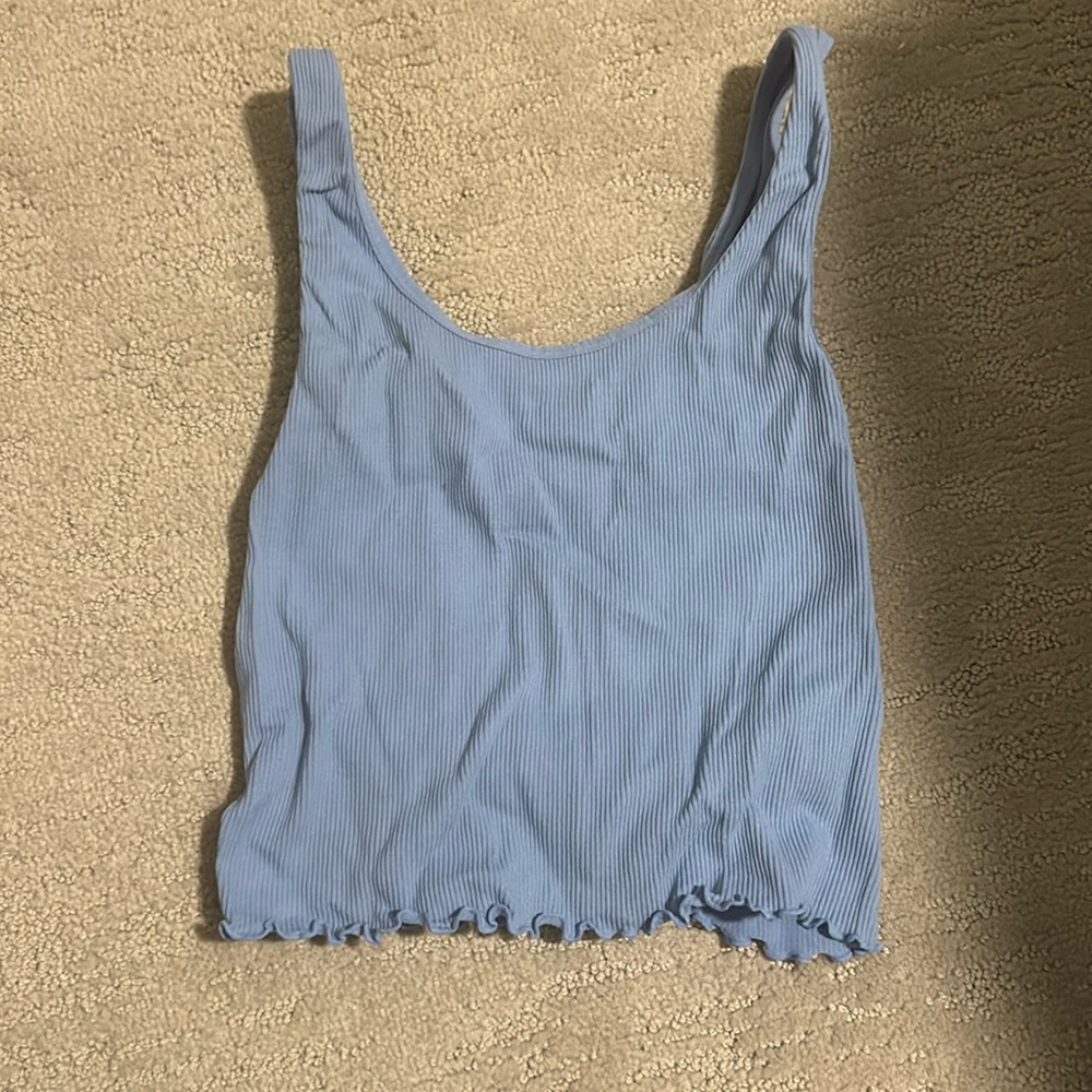 Blue crop top
